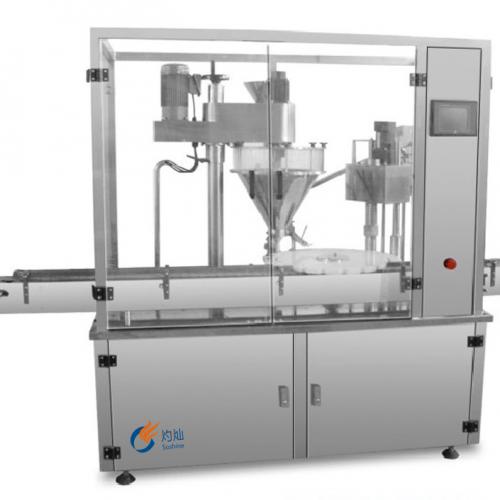 Powder filling and capping machine