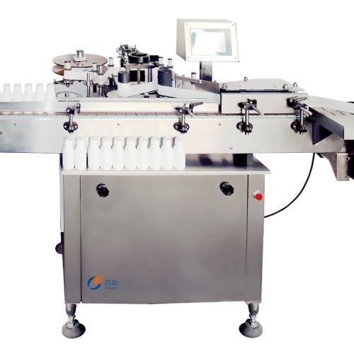 Vertical self-adhesive labeling machine