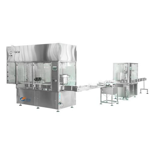 Vial filling and stoppering line